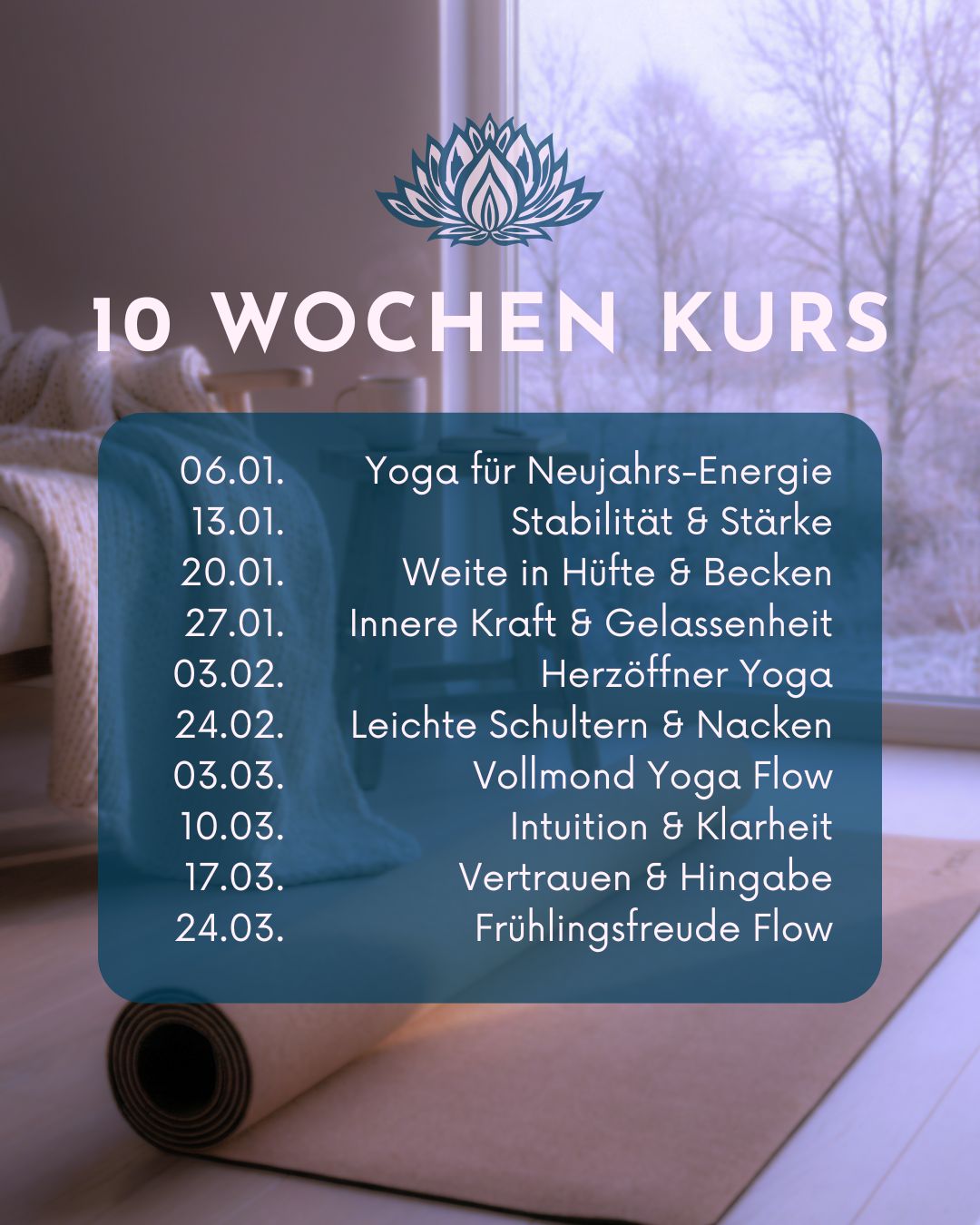 Herbst Yoga Online Kurs mit Eva