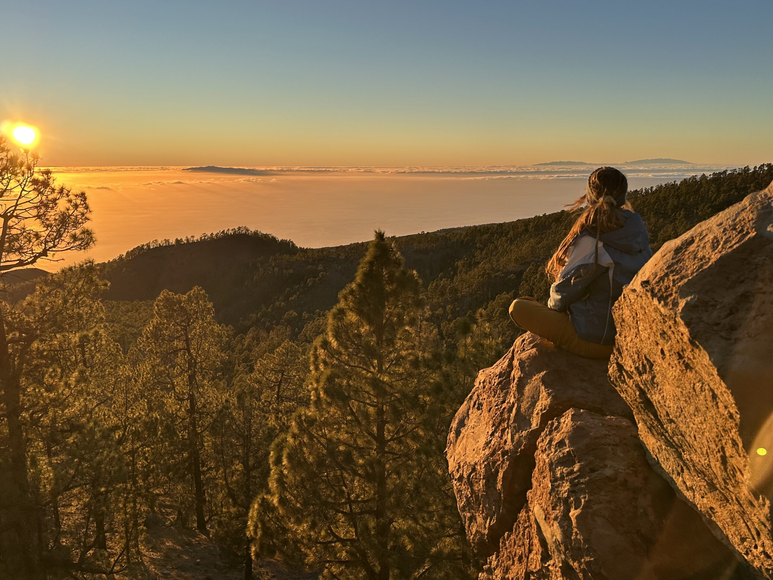 sunset above the clouds in Tenerife south, must see